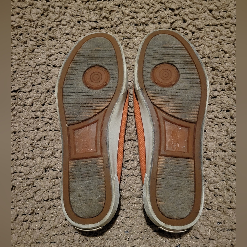 Ralph Lauren Polo Red Canvas Sander Leather Boat Shoes Size 9.5D - Picture 11 of 15